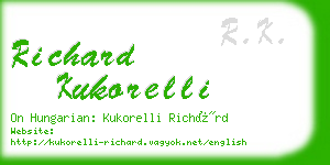 richard kukorelli business card
